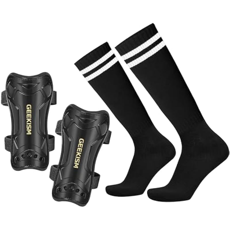 Soccer Shin Guards for Youth Kids Toddler, Protective Soccer Shin Pads & Sleeves Equipment – Football Gear for 3 5 4-6 7-9 10-12 Years Old Children Teens Boys Girls