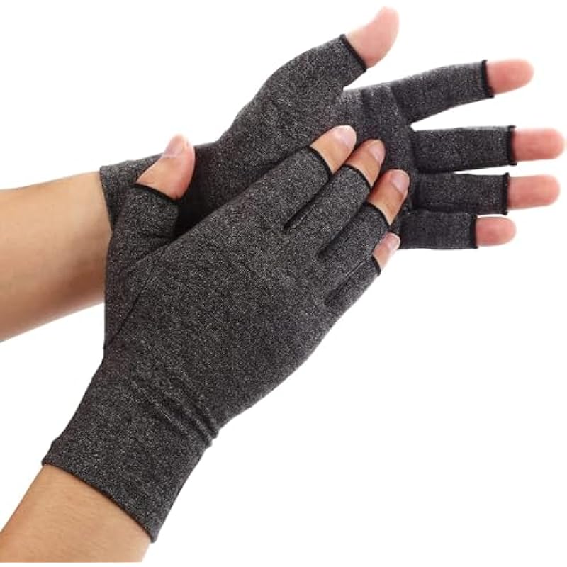 Duerer Arthritis Gloves Women Men, Carpal Tunnel, Rheumatiod, Tendonitis, Fingerless Hand Thumb Compression Gloves