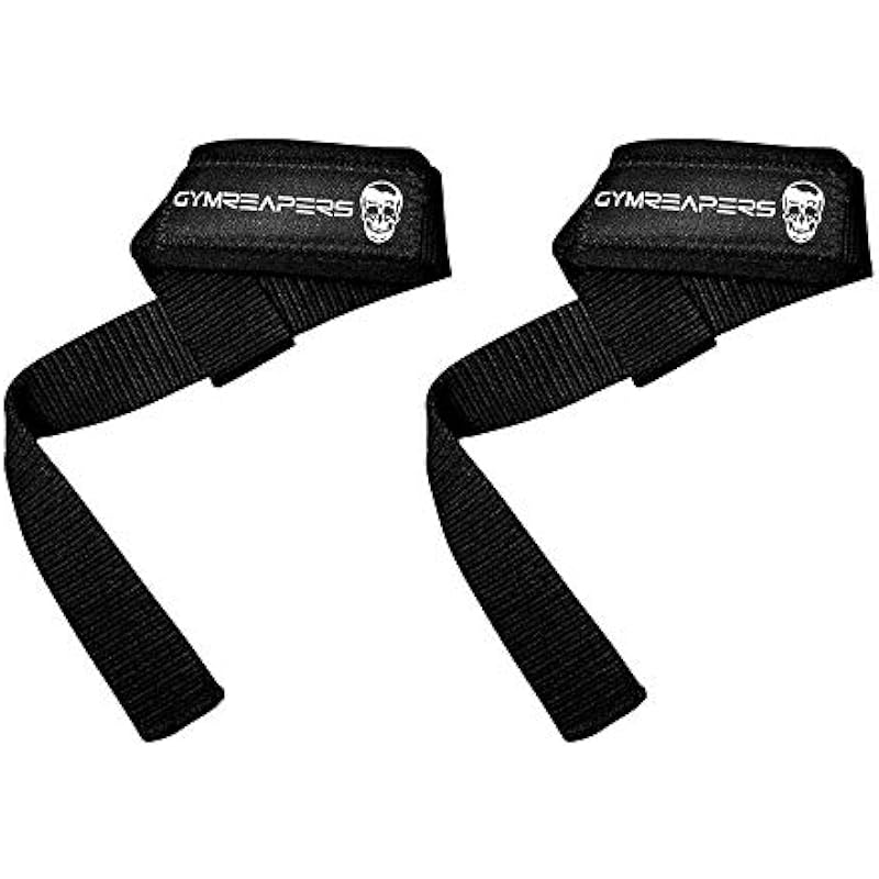 Gymreapers Lifting Wrist Straps for Weightlifting, Bodybuilding, Powerlifting, Strength Training, & Deadlifts – Padded Neoprene with 18 inch Cotton