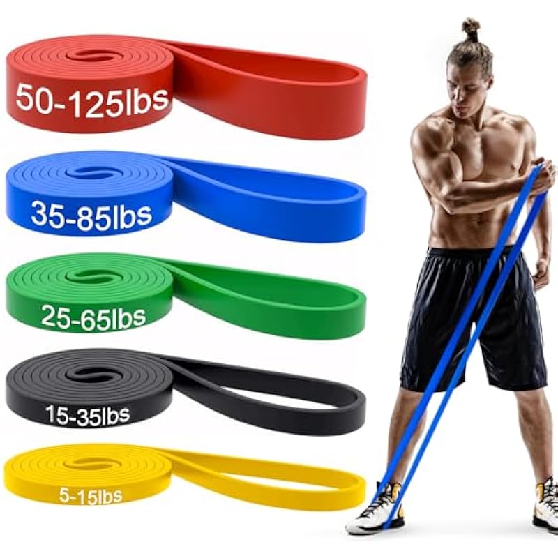 Pull Up Bands, Resistance Bands, Pull Up Assistance Bands Set for Men & Women, Exercise Workout Bands for Working Out, Body Stretching, Physical Therapy, Muscle Training
