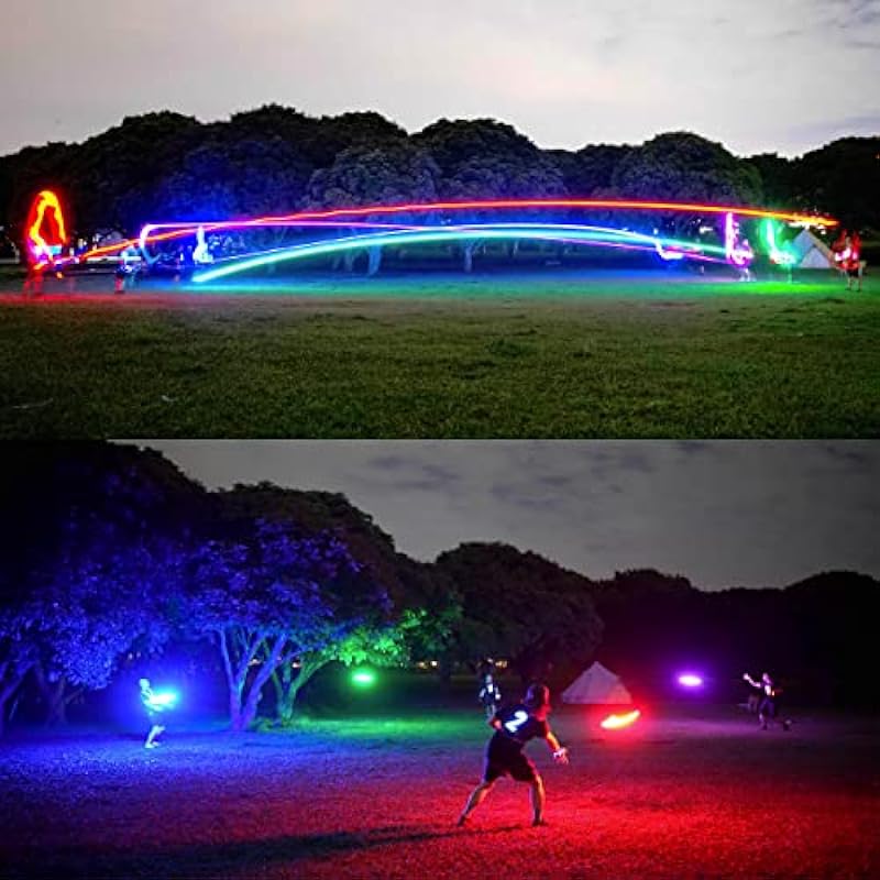 TOSY Flying Disc – 16 Million Color RGB or 36 or 360 LEDs, Extremely Bright, Smart Modes, Auto Light Up, Rechargeable, Birthday Gift, Easter Basket Stuffers for Men/Boys/Teens/Kids, 175g Frisbee