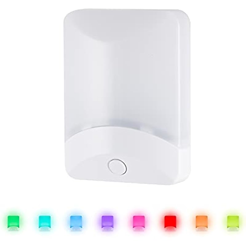 GE Color-Changing LED Night Light, Plug Into Wall, Dusk to Dawn Sensor, Ambient Lighting, for Bedroom, Childrens Room, Nursery, Safety Rated, 1 pack, 34693