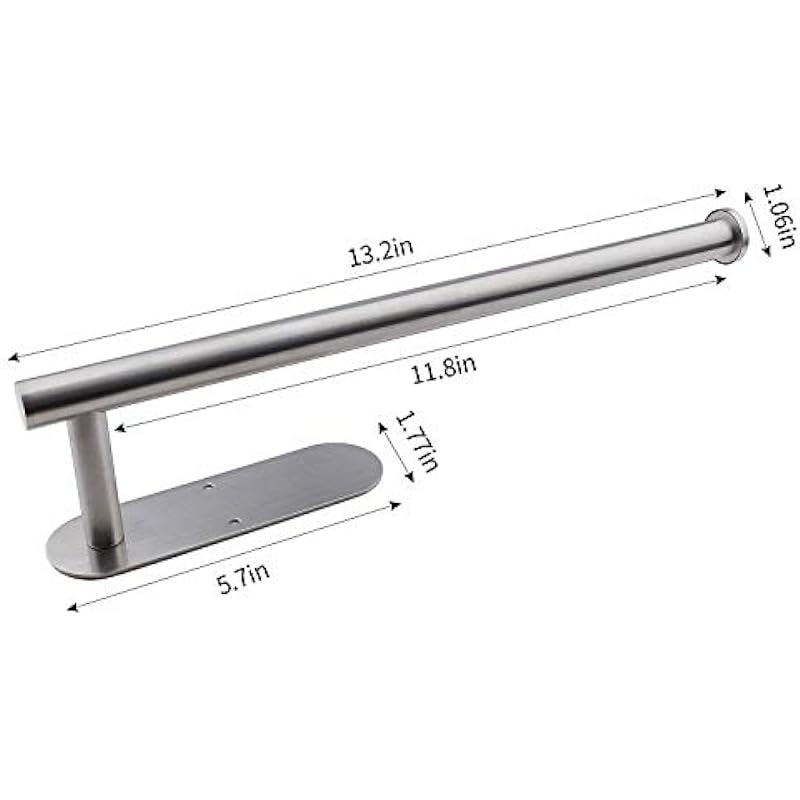 Paper Towel Holders for Kitchen,Paper Towels Bulk- Self-Adhesive Under Cabinet,Both Available in Adhesive and Screws,Stainless Steel