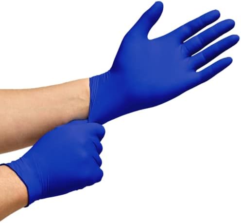 Nitrile Gloves | THE ORIGINAL Quality Stretch Nitrile Exam Cobalt Blue | Chemical Resistant Gloves | 4.5 Gloves