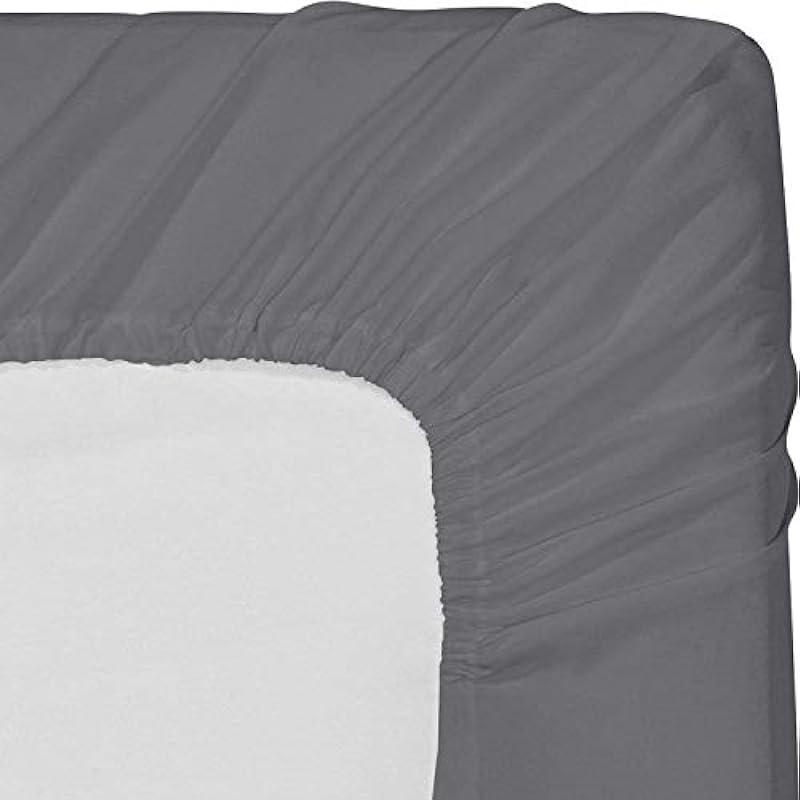 Utopia Bedding King Fitted Sheet – Bottom Sheet – Deep Pocket – Soft Microfiber -Shrinkage and Fade Resistant-Easy Care -1 Fitted Sheet Only (Grey)