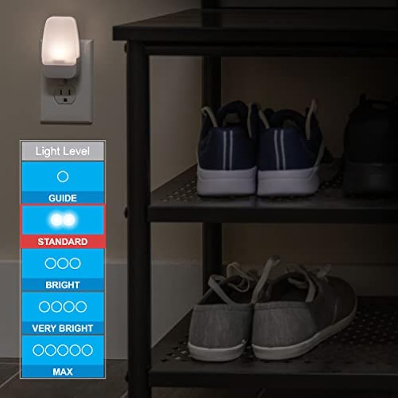 GE LED Night Light, Plug-in, Dusk to Dawn Sensor, Warm White, Ambient Lighting, Ideal Kids Adults Nightlight for Bedroom, Bathroom, Nursery, Hallway, Kitchen, 30966, 2 Pack