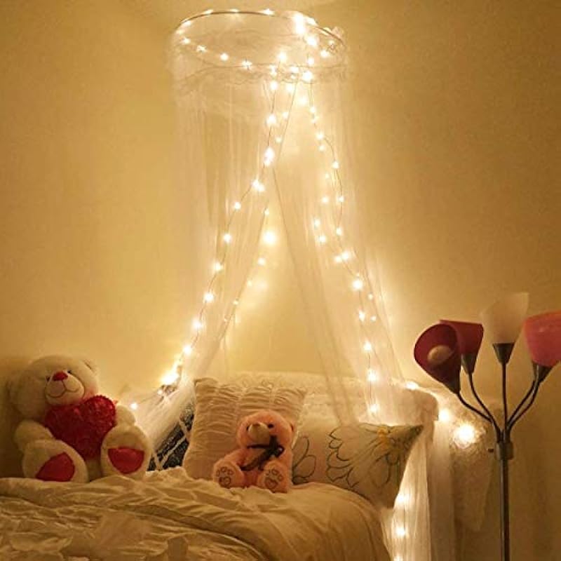 Lighting EVER Fairy Lights Plug in, 33ft 100 LED String Lights for Bedroom, Warm White Copper Wire Lights, Waterproof Indoor Outdoor Decorative Fairy Lights for Patio, Garden, Balcony, Vases, Craft