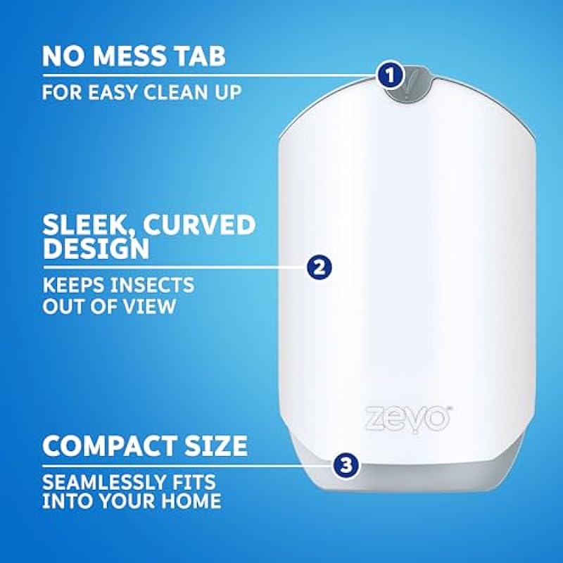 Zevo Flying Insect Trap, Fly Trap, Fruit Fly Trap (2 Plug-in Bases + 2 Refill Cartridges)