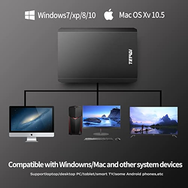 320GB 2.5-inch Slim Portable External Hard Drive -USB 3.0 for PC, Mac, Laptop, PS4, Xbox, Xbox one-T208(Black)