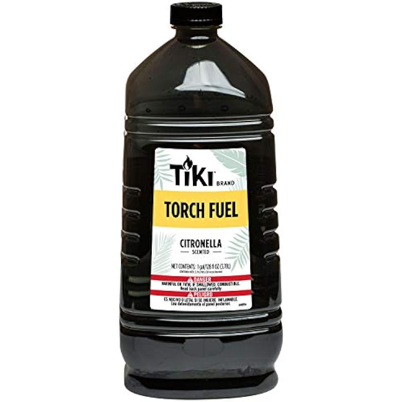 Tiki Brand Easy Pour Tiki Torch Fuel for Outdoors, Citronella Scented – 128 oz, 1216151