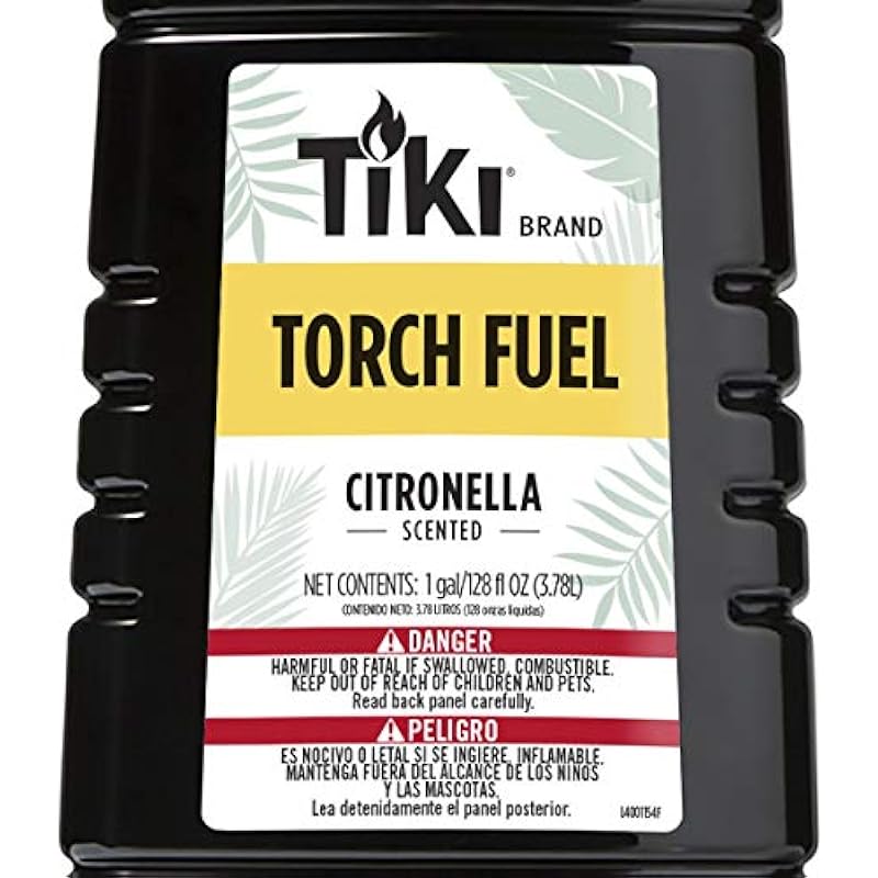 Tiki Brand Easy Pour Tiki Torch Fuel for Outdoors, Citronella Scented – 128 oz, 1216151