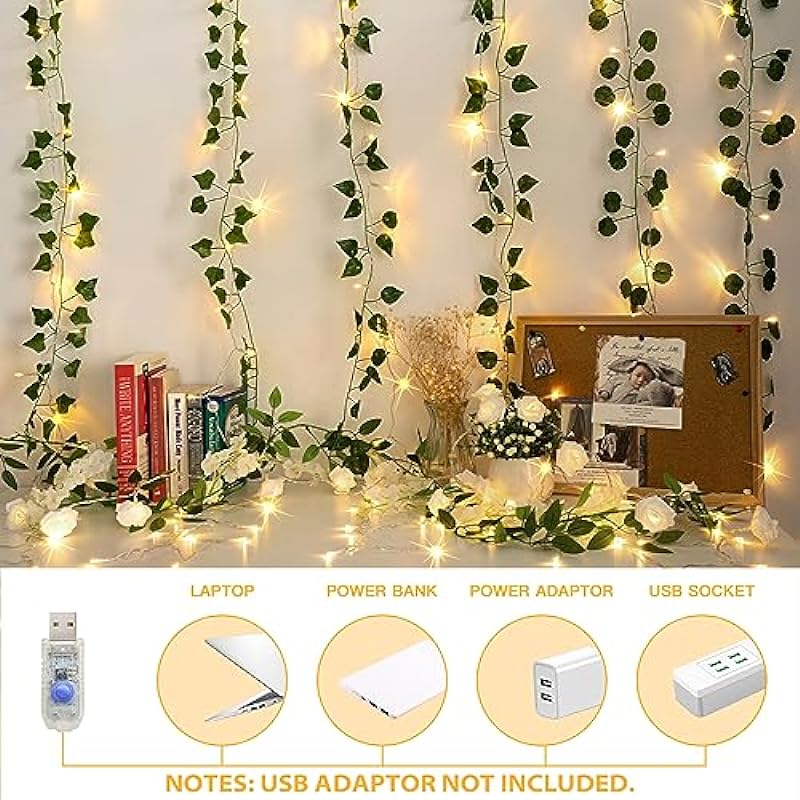 suddus Curtain Lights for Bedroom, 200 Led 6.5ft x 6.5ft Hanging String Lights Outdoor, Fairy Curtain Lights Indoor for Christmas, Wall, Backdrop, Window, Wedding, Party, Brithday Decor, Warm White