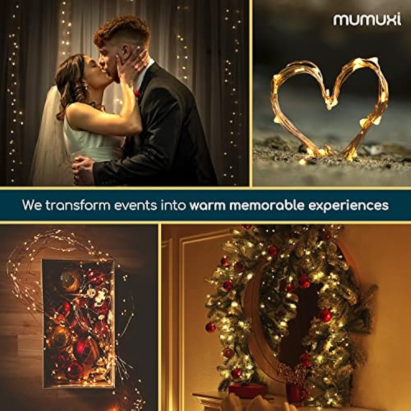 MUMUXI LED Fairy Lights Battery Operated String Lights [12 Pack] 7.2ft 20 Battery Powered LED Mini Lights, Centerpiece Table Decorations, Wedding Party Bedroom Mason Jar Christmas, Warm White