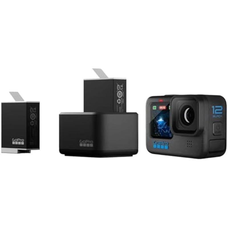 GoPro Dual Battery Charger + 2 Enduro Batteries (HERO11 Black/HERO10 Black/HERO9 Black) – Official GoPro Accessory