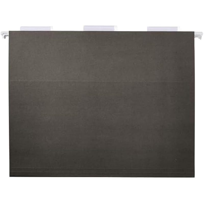 Amazon Basics Hanging File Folders, Letter Size, Black, 25-Pack