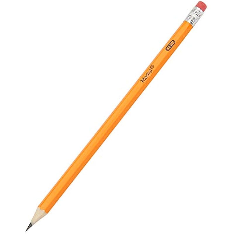 Madisi Wood-Cased #2 HB Pencils, Yellow, Pre-sharpened, Bulk Pack, 320 pencils