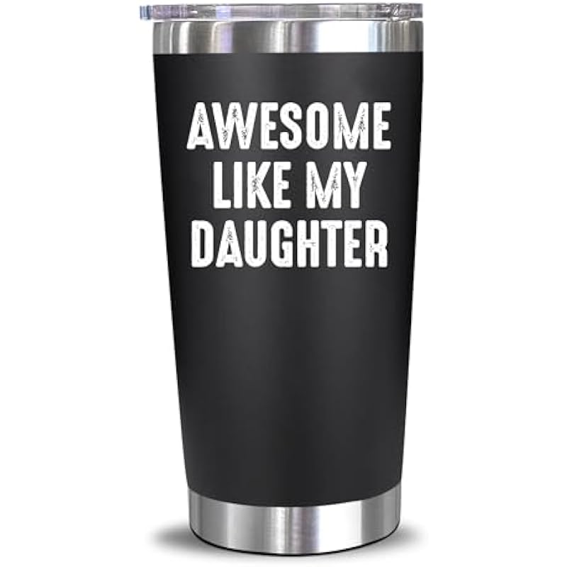 NewEleven Fathers Day Gift For Dad – Cool Dad Gifts From Daughter – Unique Birthday Present Ideas For Dad, Father, Husband, Bonus Dad, Step Dad, New Dad From Daughter, Daughter In Law – 20 Oz Tumbler