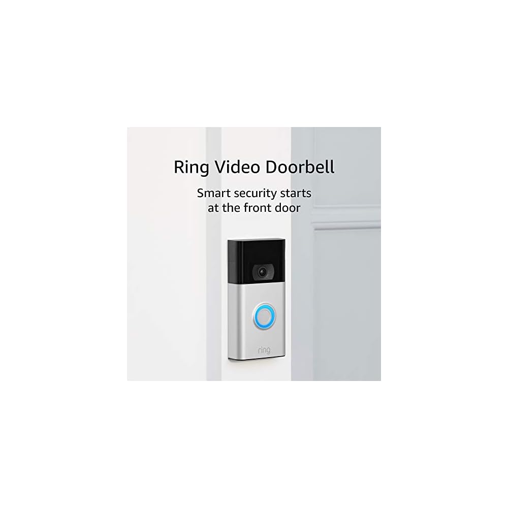 Ring Video Doorbell – 1080p HD video, improved motion detection, easy installation – Satin Nickel