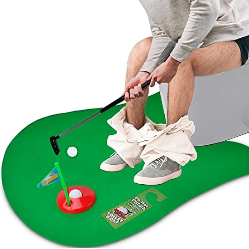 Dad Gifts – Fathers Day Birthday Gag Gifts from Son, Daughter – Toilet Game Mini Golf Toy- Funny Christmas White Elephant Valentines Day Gifts for Dad, Men, Husband, Boyfriend, Him