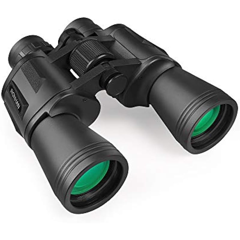 20×50 Binoculars for Adults High Powered, Military Compact HD Professional/Daily Waterproof Binoculars Telescope for Bird Watching Travel Hunting Football Games Stargazing with Carrying Case and Strap