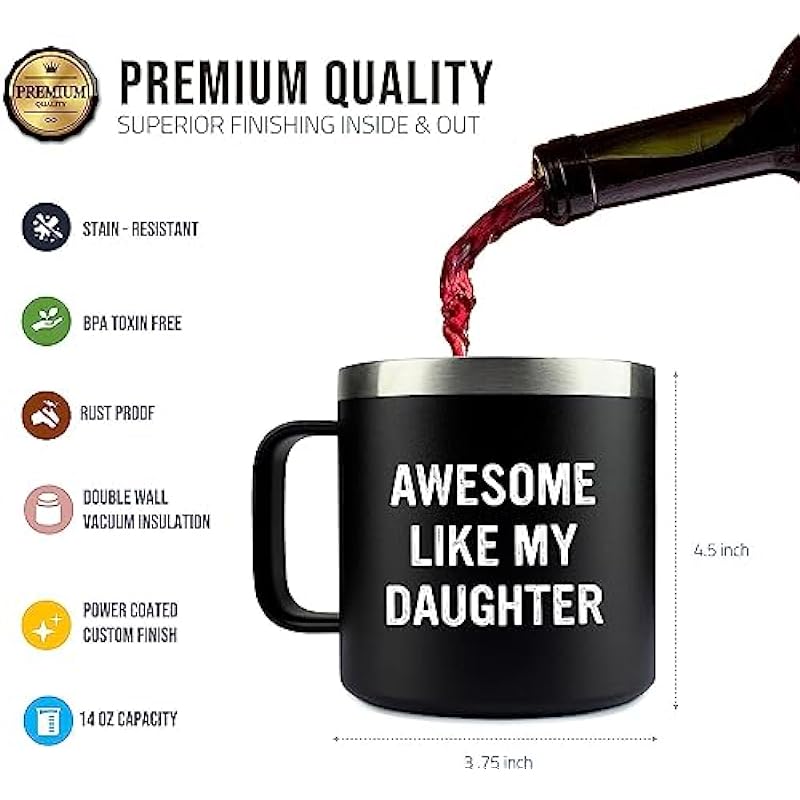 Funny Mug for Dads Fathers Day Gift from Daughter Wife (Awesome Like My Daughter) Dad Gifts, Best Dad Birthday Gift – Cool Gifts for Dad From Daughter Christmas Gifts for Dad