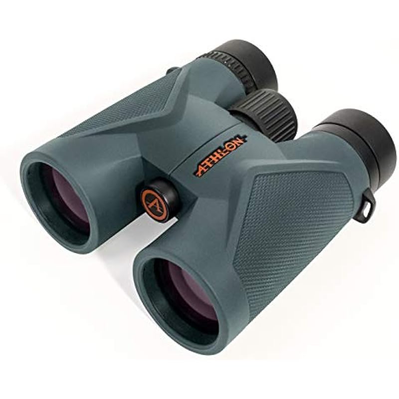 Athlon Optics 8×42 Midas UHD Gray Binoculars with ED Glass for Adults and Kids, High-Powered Binoculars for Hunting, Birdwatching, and More