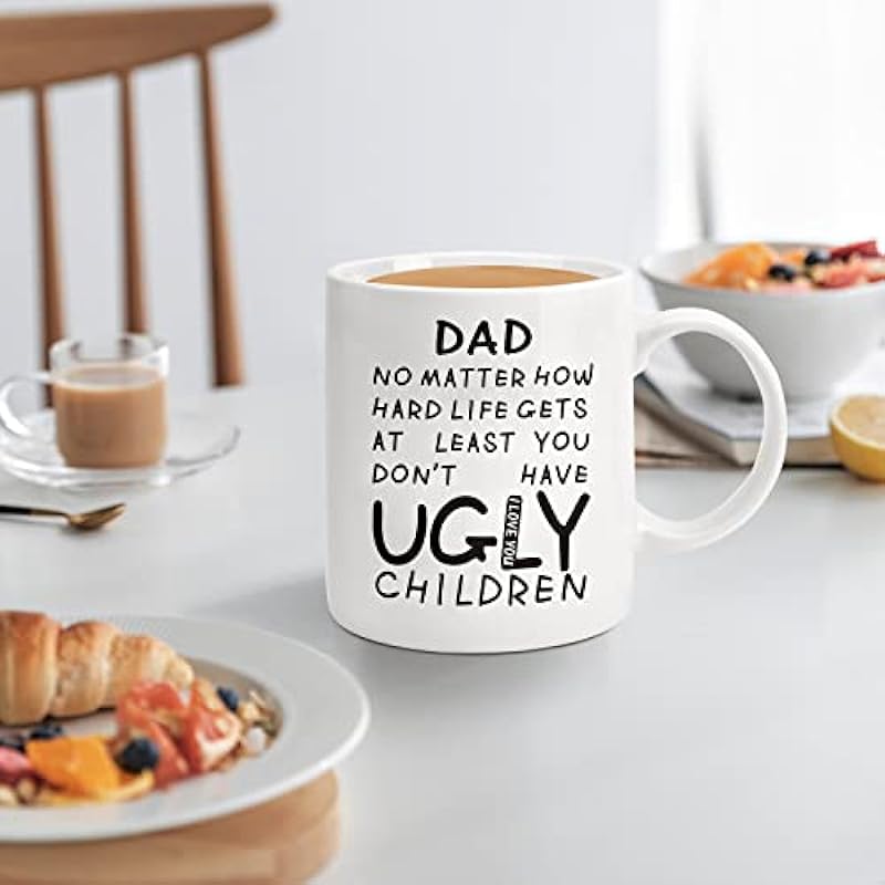 Fathers Day Dad Gifts from Daughter Son Wife,11oz Funny Coffee Mug Gifts for Dad Grandpa Father in Law,Unique Fathers Day Present Idea for Father Husband Men Him,Dad Birthday Gifts for New Dad Stepdad