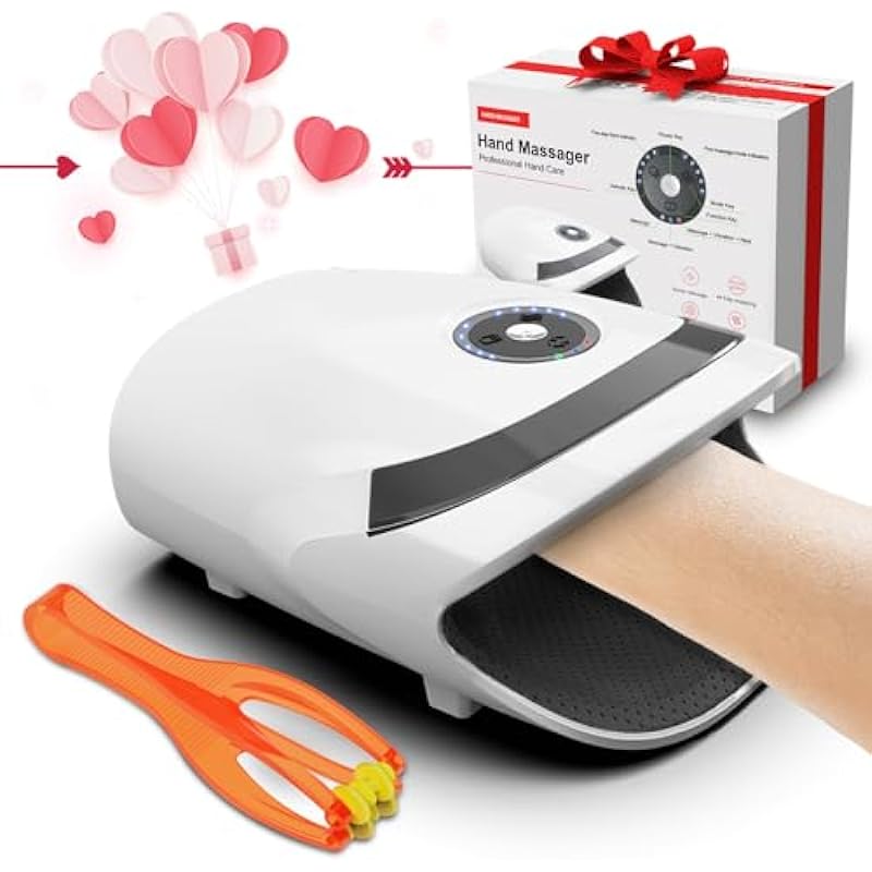 Xllent Hand Massager – Gifts for Women Men Mom Dad,Birthday Gifts for Women Men,Cordless Electric Hand Massager,Prime Deals Today 2024(White)