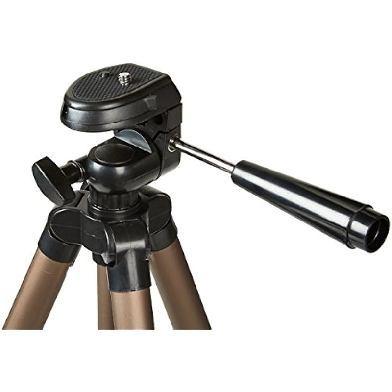 Amazon Basics 50-inch Lightweight Camera Mount Tripod Stand With Bag, Black/Brown