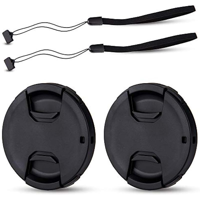 JJC 2-Pack 58mm Front Lens Cap Cover for Canon EOS Rebel T7 T6 T5 T100 4000D T8i T7i T6s T6i T5i T4i T3i T2i T1i SL3 SL2 SL1 XSi XTi with EF-S 18-55mm Kit Lens and other Lenses with 58mm Filter Thread