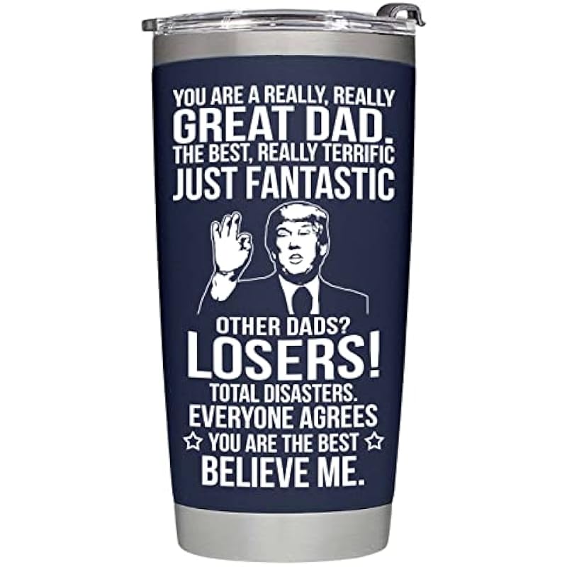 Father’s Day Gifts for Dad from Daughter, Son, Kids – Dad Gifts for Fathers Day – Present for Dad – Birthday Gifts for Dad – Dad Tumbler 20oz, Navy