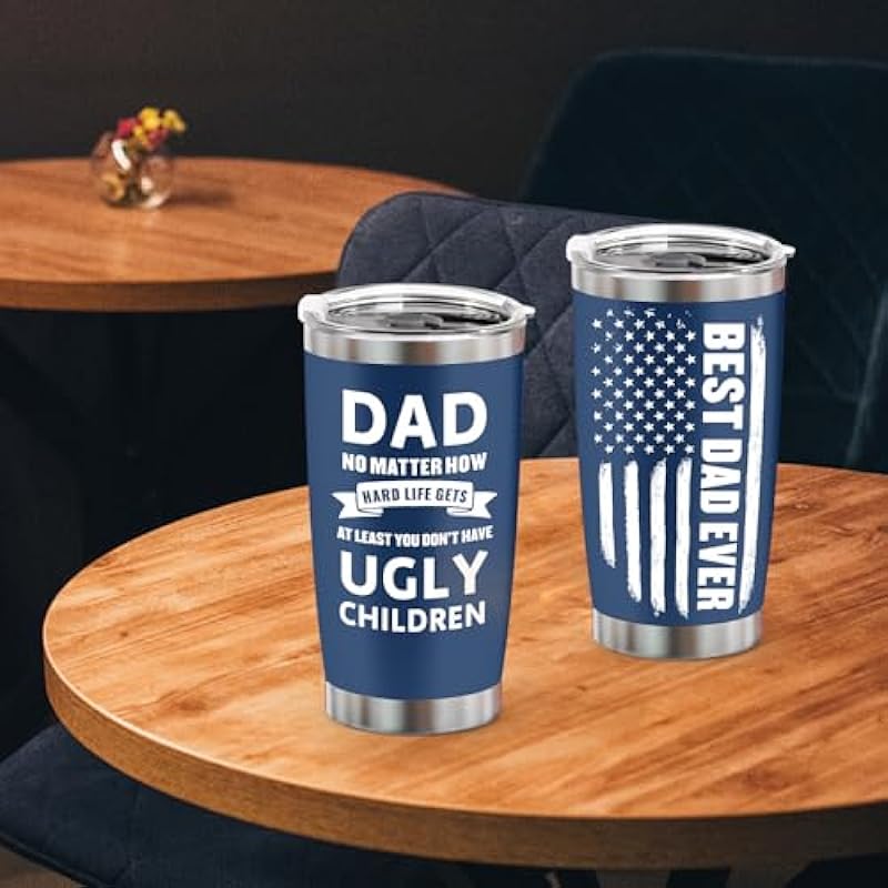 Fathers Day Dad Gifts from Daughter Son Wife,Gifts for Dad Stepdad Father in Law Him Husband Bonus Dad Daddy Papa Grandpa Uncle,Funny Birthday Christmas Anniversary Father’s Day Presents-20 oz Tumbler
