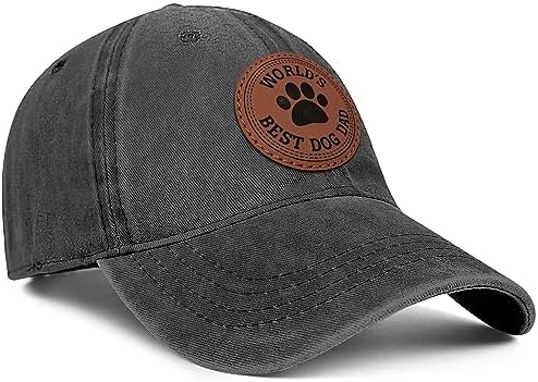 Worlds Best Dad Ever Hat Fathers Day Birthday Gifts for Dad Papa from Daughter Son Black Trucker Hat