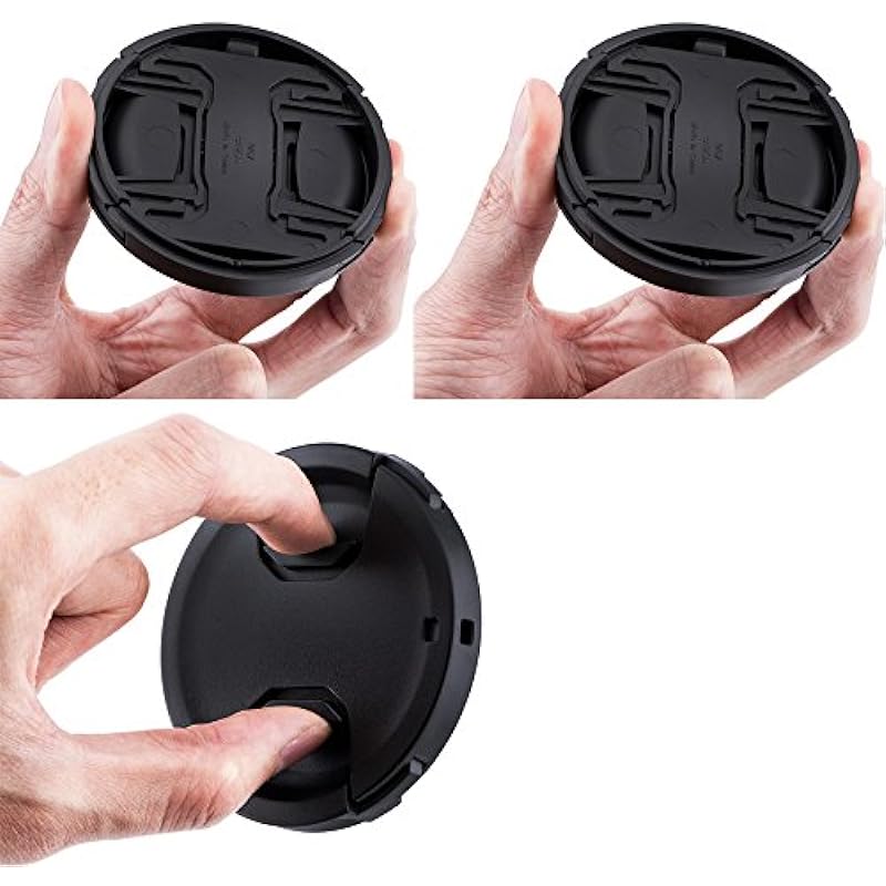 JJC 2-Pack 58mm Front Lens Cap Cover for Canon EOS Rebel T7 T6 T5 T100 4000D T8i T7i T6s T6i T5i T4i T3i T2i T1i SL3 SL2 SL1 XSi XTi with EF-S 18-55mm Kit Lens and other Lenses with 58mm Filter Thread