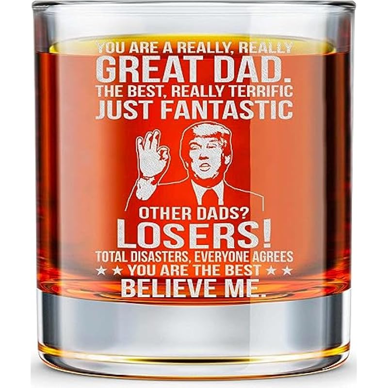 Father’s Day Gifts for Dad from Daughter, Son – Dad Gifts – Birthday Gifts for Dad – Dad Birthday Gift Ideas – Cool Gifts for Dad – Present for Dad 10oz Whiskey Rock Glass