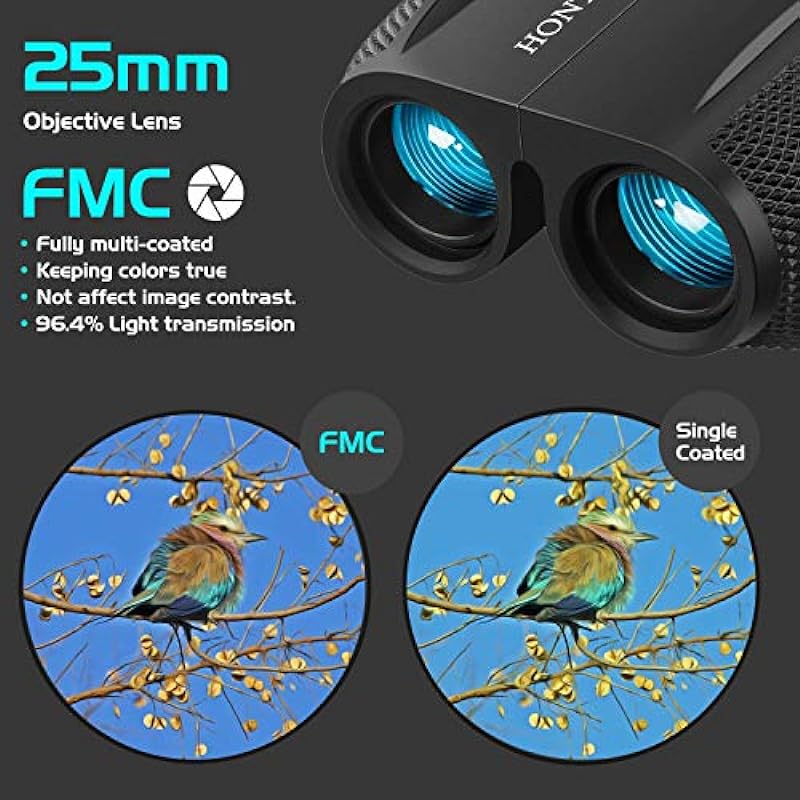 Binoculars for Adults and Kids, 10×25 Compact Binoculars for Bird Watching, Theater and Concerts, Hunting and Sport Games