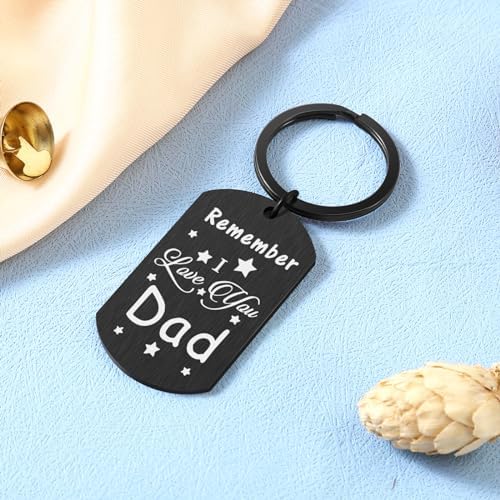 Father’s Day Gifts, Dad Birthday Gifts from Daughter Son, Remember I Love You Dad Christmas Gift Keychain, Best Dad Gift Idea
