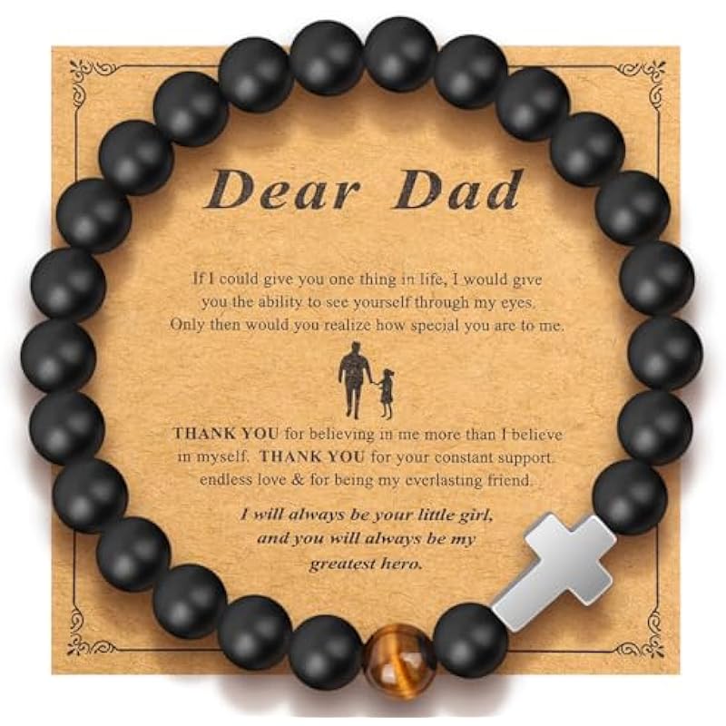 Bracelet Gifts for Son, Natural Stone Bracelet for Man, Husband, Dad, Grandson, Brother, Boyfriend Gift