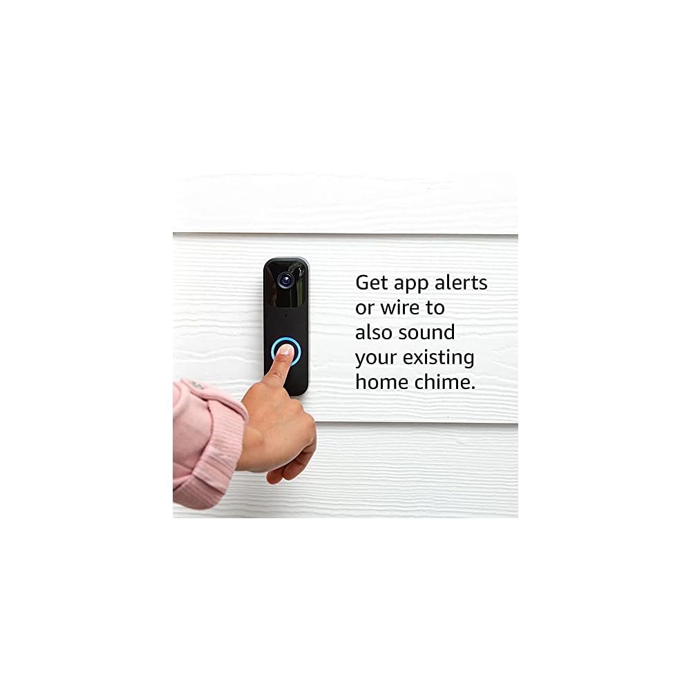 Blink Video Doorbell System + Amazon Echo Pop
