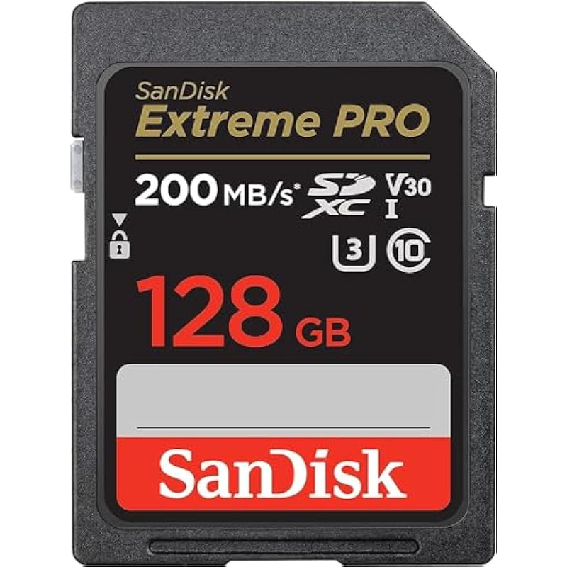 SanDisk 128GB Extreme PRO SDXC UHS-I Memory Card – C10, U3, V30, 4K UHD, SD Card – SDSDXXD-128G-GN4IN