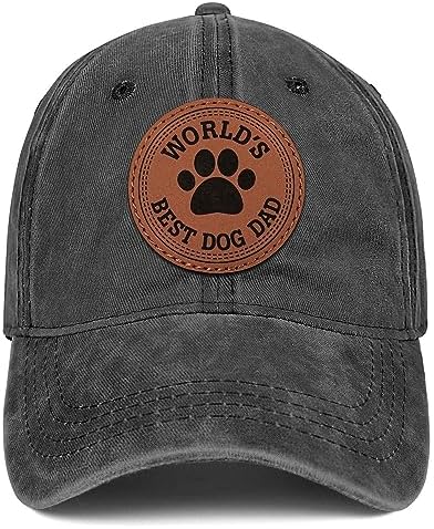 Worlds Best Dad Ever Hat Fathers Day Birthday Gifts for Dad Papa from Daughter Son Black Trucker Hat