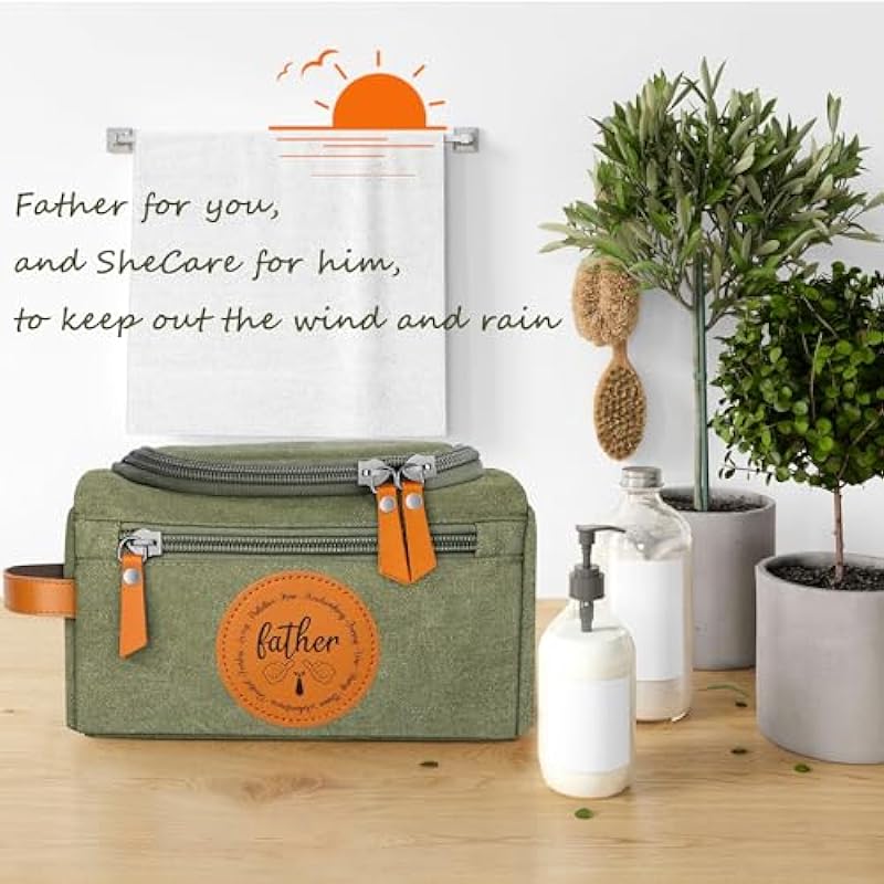 Father’s Day Gifts Dad Gifts Father’s Day Gifts from Daughter Wife Son Happy Fathers Day Unique Gifts for Dad Husband New Dad Cool Father’s Day Gifts for Dad Travel Toiletry Bag for Men
