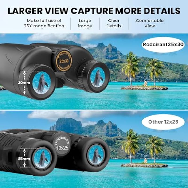 25X30 HD Binoculars for Adults with Universal Phone Adapter,Tripod and Tripod Adapter- Large View Binoculars with Super Bright – Waterproof Binoculars for Bird Watching,Hunting,Theater and Concerts