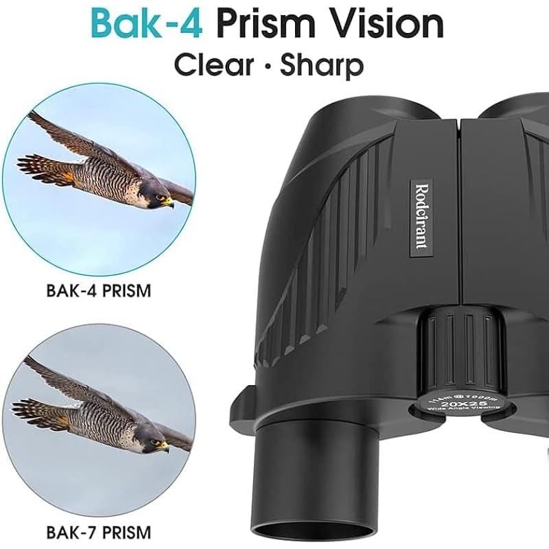 Binoculars 20×25 for Adults and Kids, High Power Easy Focus Binoculars with Low Light Vision, Compact Binoculars for Bird Watching and Travel