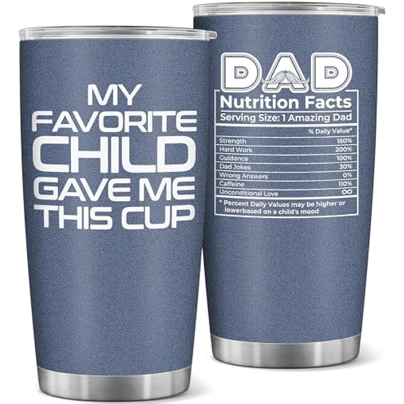kouchu Fathers Day Gifts for Dad, Cool Christmas Birthday Gifts Step Dad Bonus Dad New Dad Godfather Gifts from Daughter Son Children Wife Men Gifts for Papa Tumbler Cup