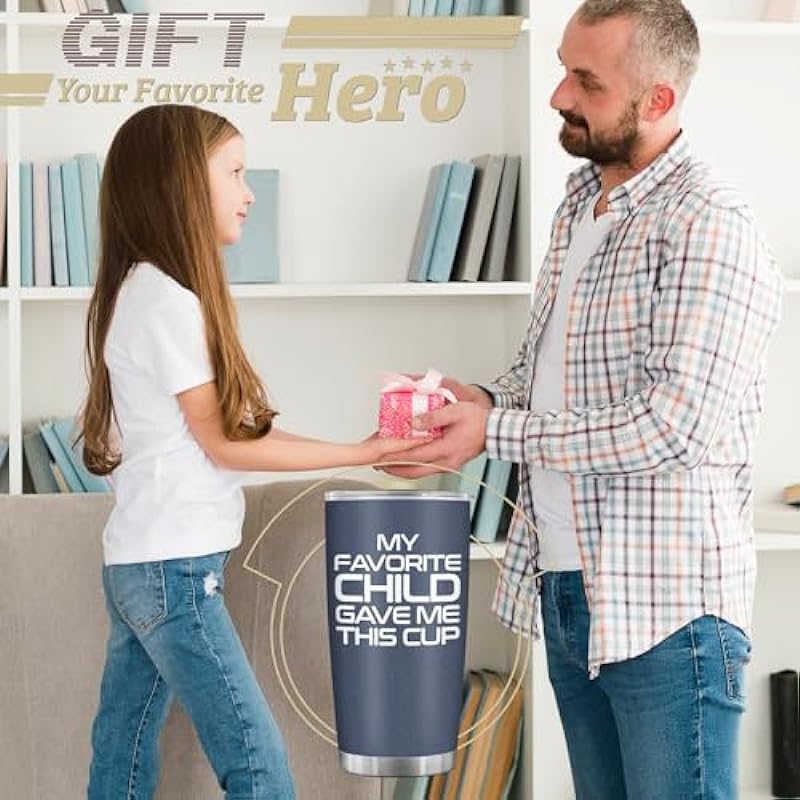 kouchu Fathers Day Gifts for Dad, Cool Christmas Birthday Gifts Step Dad Bonus Dad New Dad Godfather Gifts from Daughter Son Children Wife Men Gifts for Papa Tumbler Cup