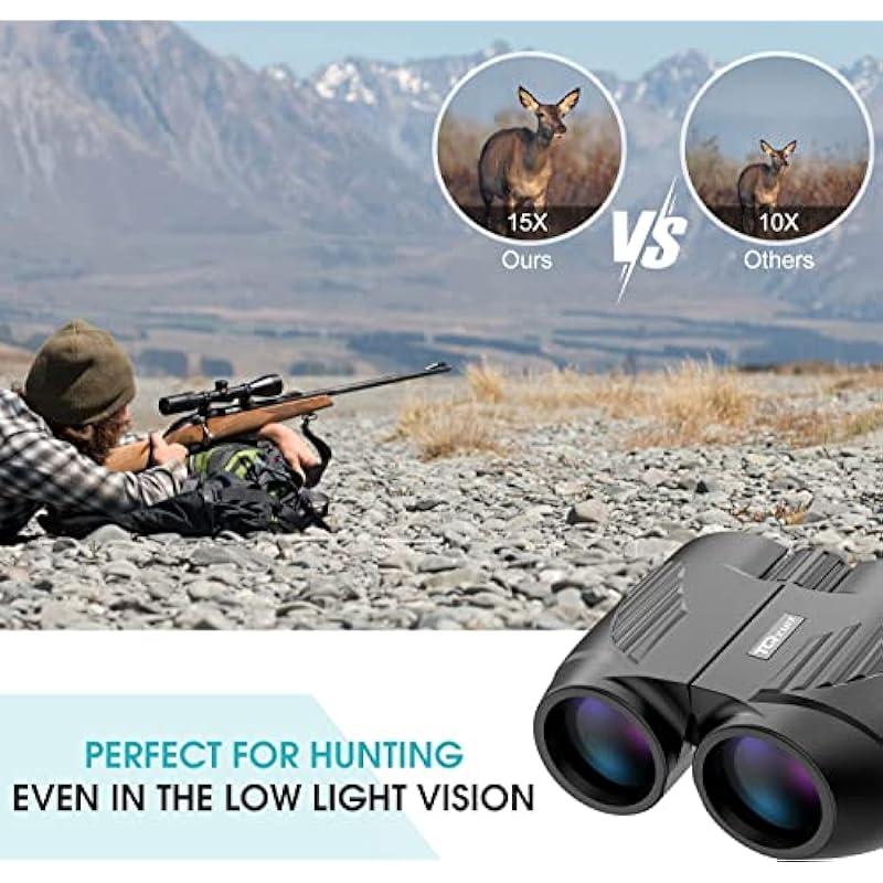 Binoculars 20×25 for Adults and Kids, High Power Easy Focus Binoculars with Low Light Vision, Compact Binoculars for Bird Watching and Travel