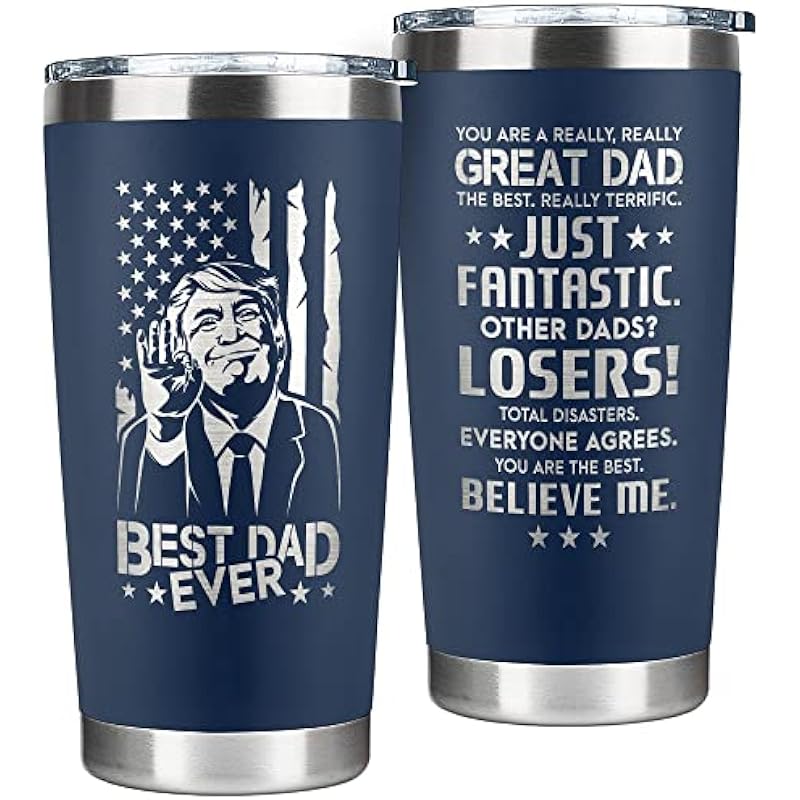 Gifts for Dad from Daughter Son – Dad Gifts – Birthday Gifts for Dad, Dad Birthday Gift – Fathers Day Gift for Dad, Father’s Day Gifts from Daughter Son Wife – Dad Christmas Gifts – 20 Oz Navy Tumbler
