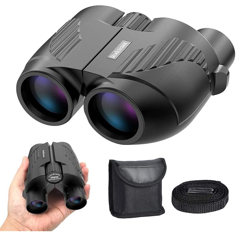 Binoculars 20×25 for Adults and Kids, High Power Easy Focus Binoculars with Low Light Vision, Compact Binoculars for Bird Watching and Travel