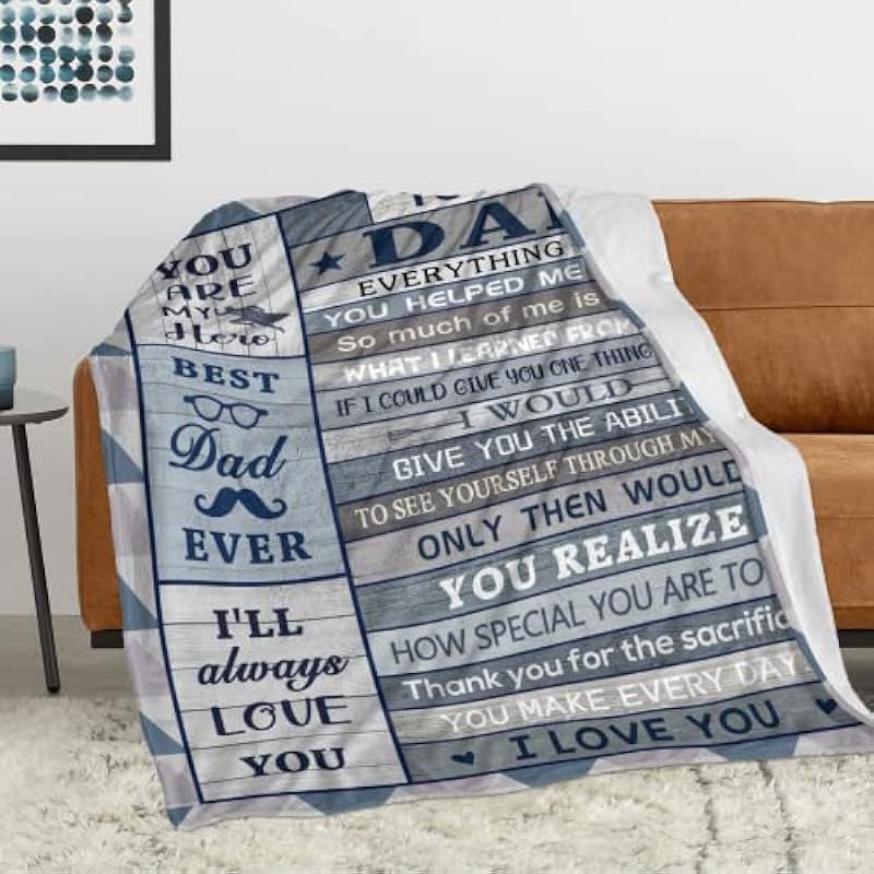 Gifts for Dad, Dad Gifts, Dad Birthday Gift, Funny Dad Gifts for Birthday, Birthday Gifts for Dad, New Dad Gifts, Gifts for Dad from Daughter, Best Dad Ever Gift Ideas Blanket 60″X50″